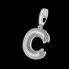 Load image into Gallery viewer, Initial Baguette Diamonds Pendant
