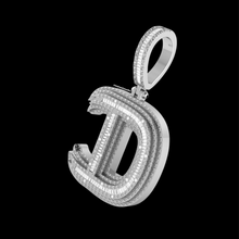Load image into Gallery viewer, Initial Baguette Diamonds Pendant
