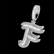 Load image into Gallery viewer, Initial Baguette Diamonds Pendant
