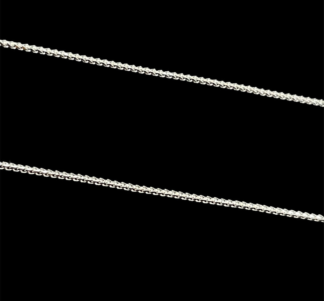 1.2mm Solid White Gold Franco