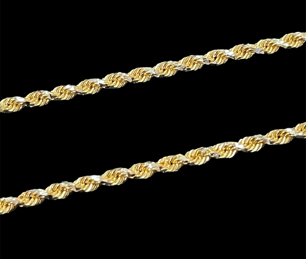 2.6mm White Diamond Cut Solid Rope